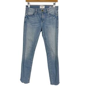 Frame Womens 27 Le Skinny de Jeanne Crop Jeans in Easton Wash Cotton Stretch